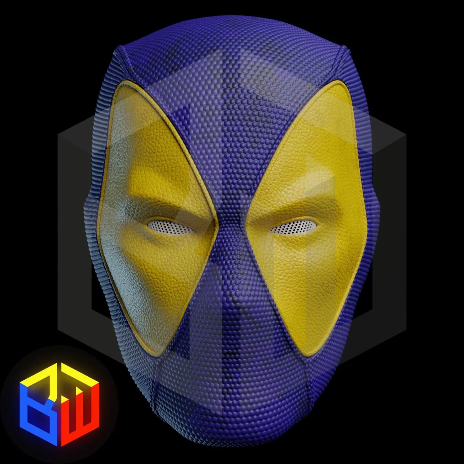 STL - Casco de Deadpool estilo cómic