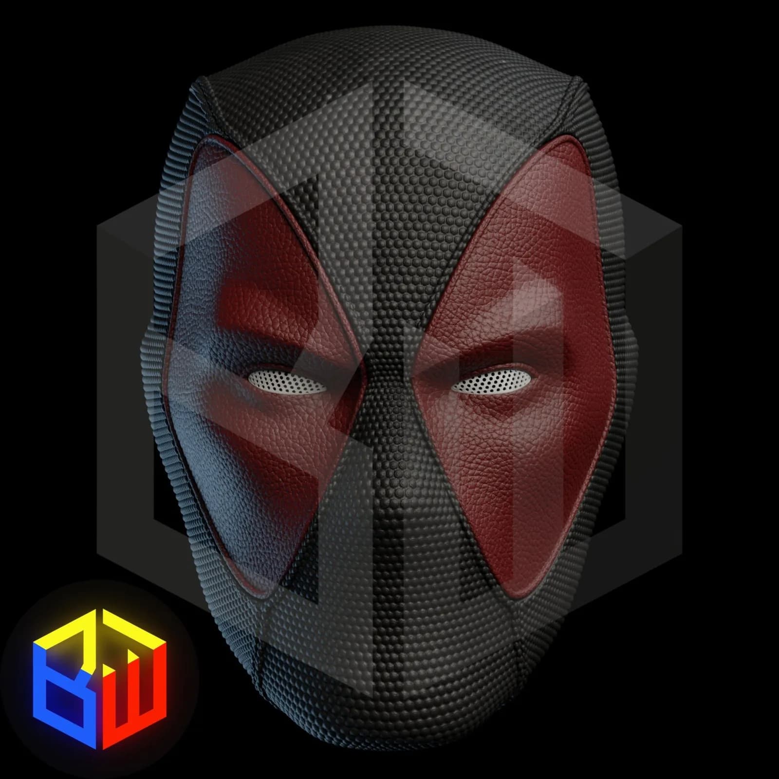 STL - Casco de Deadpool estilo cómic