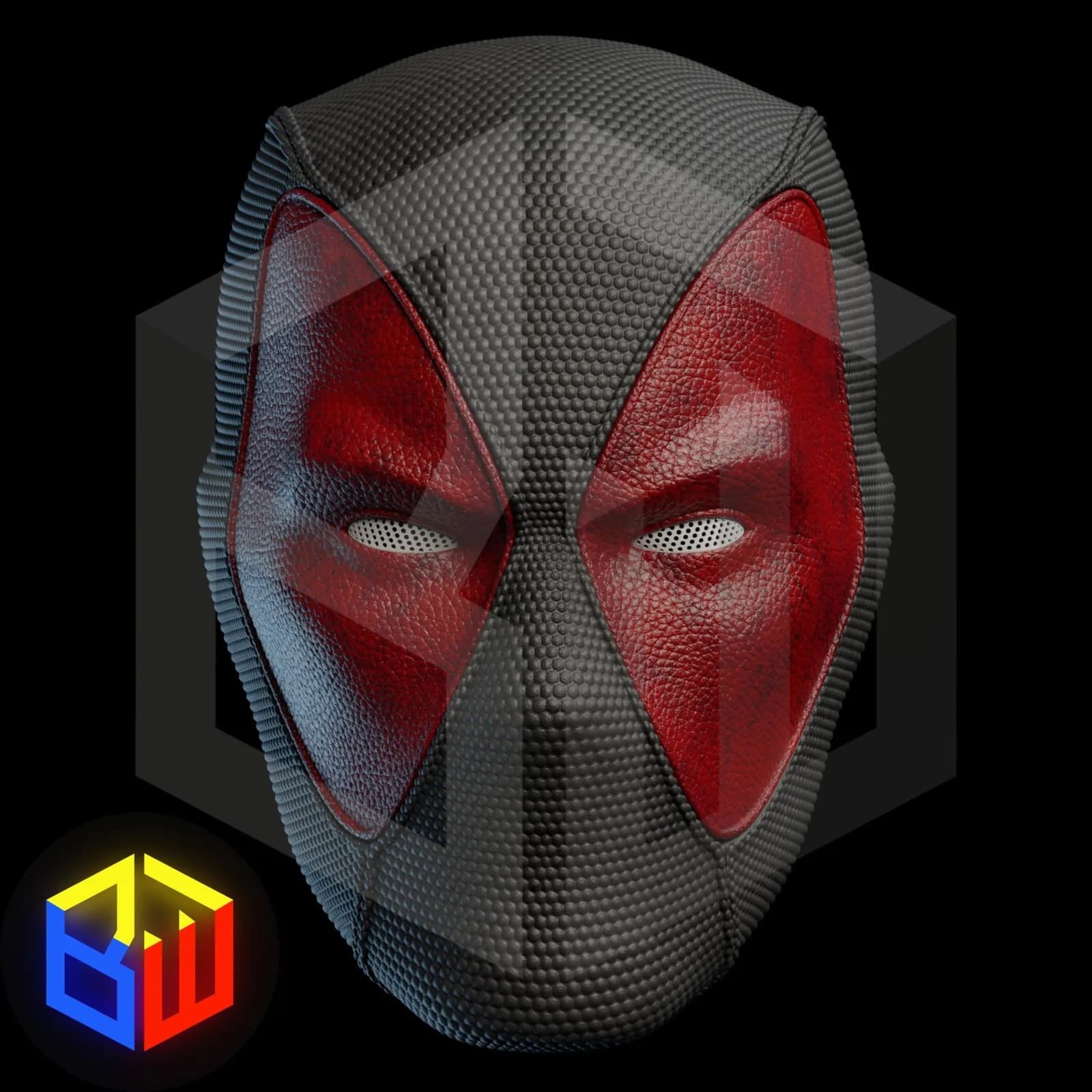 STL - Casco de Deadpool estilo cómic
