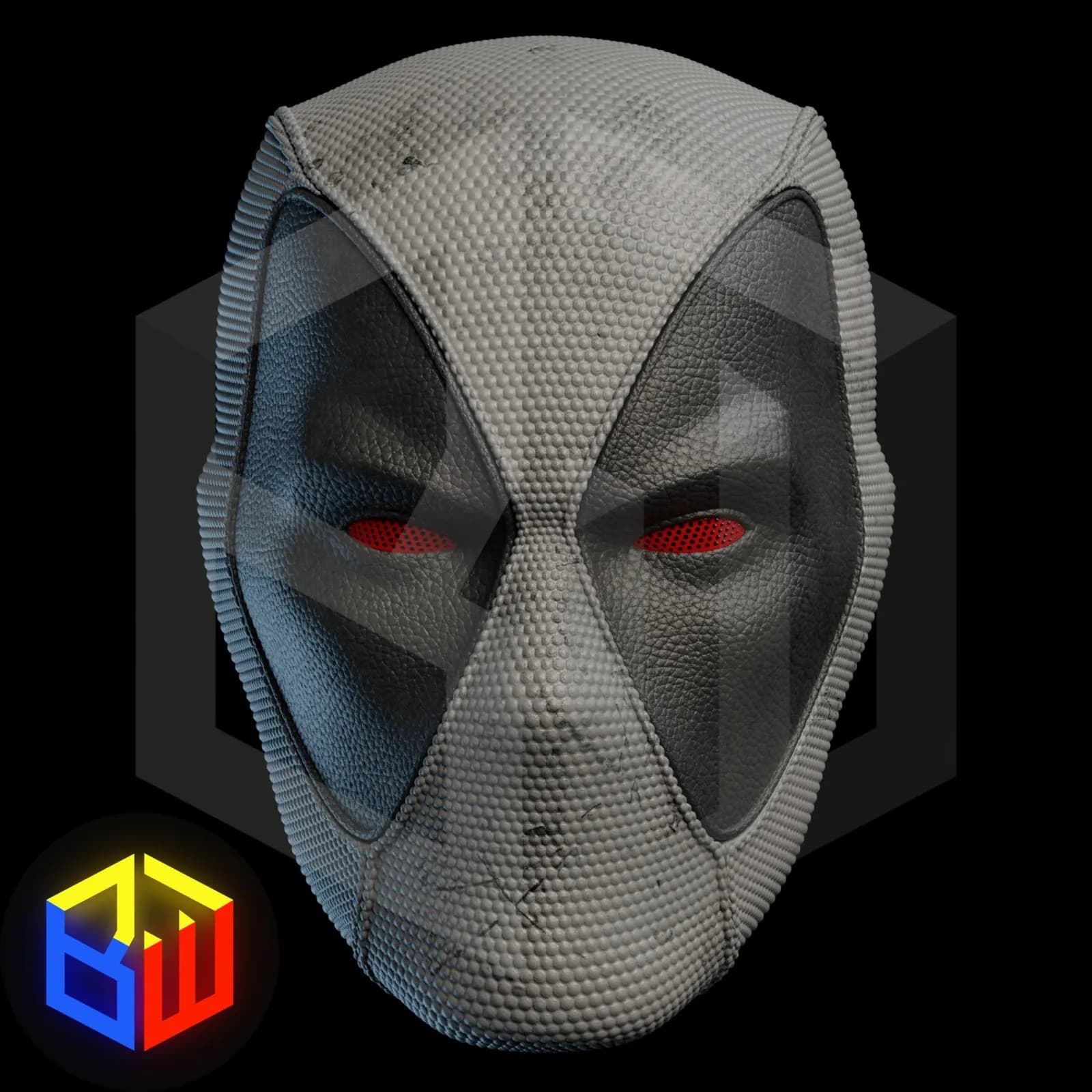 STL - Casco de Deadpool estilo cómic
