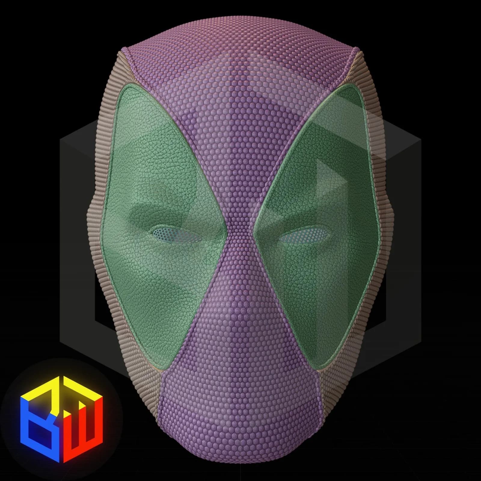STL - Casco de Deadpool estilo cómic