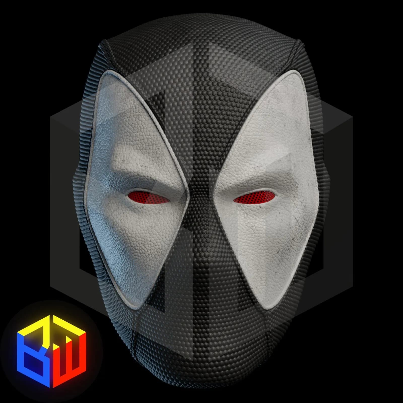 STL - Casco de Deadpool estilo cómic