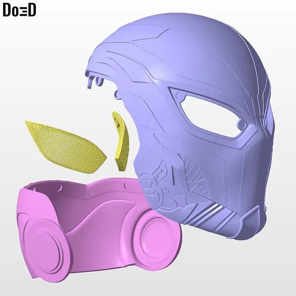 STL - Casco de Escarabajo Negro render 4