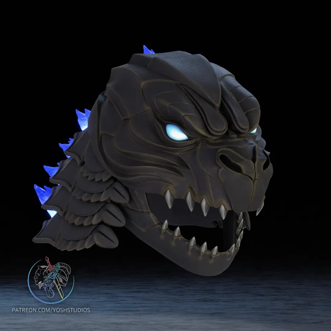 STL - Casco de Godzilla 2 render 2