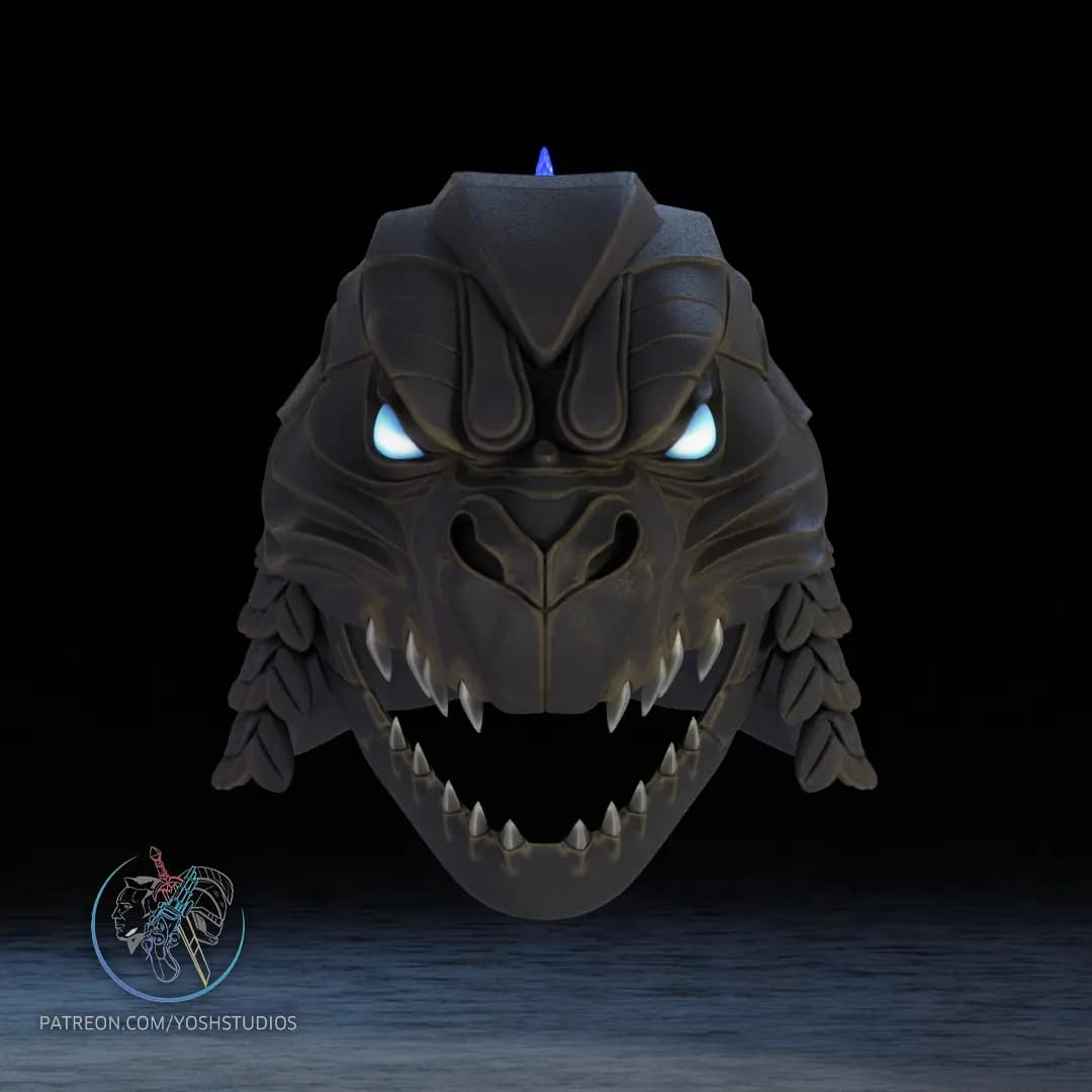STL - Casco de Godzilla 2 render 3