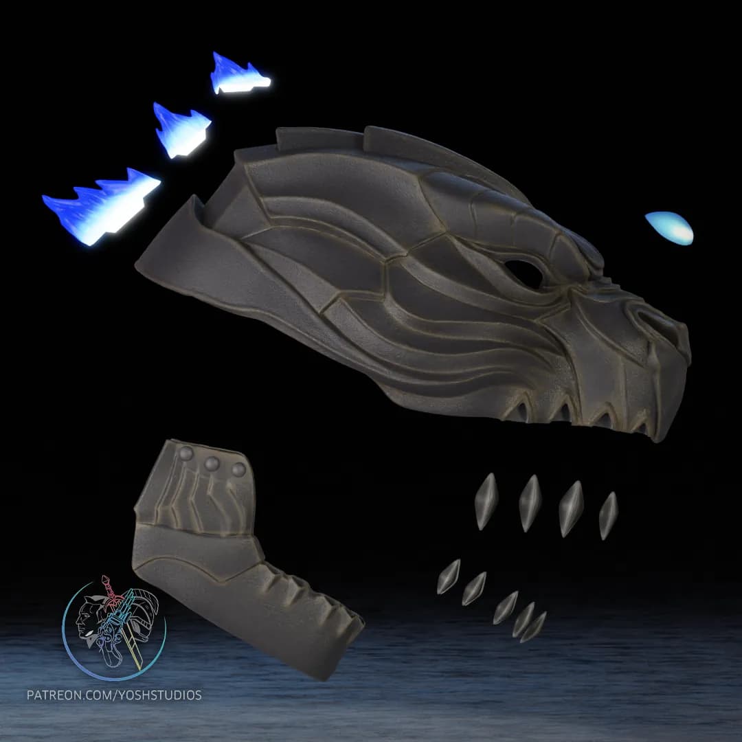 STL - Casco de Godzilla 2