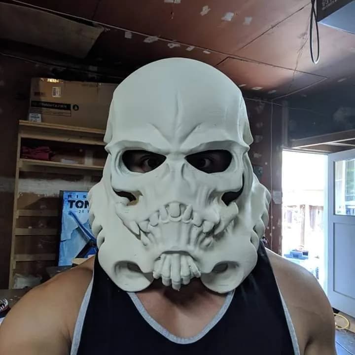 STL - Casco de Guerrero Calavera