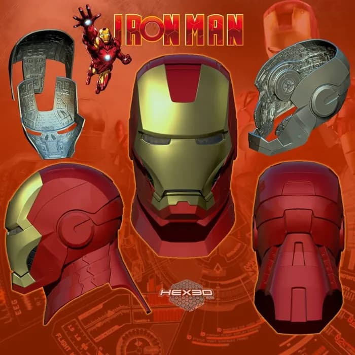 STL - Casco de Iron Man MK3 render 2