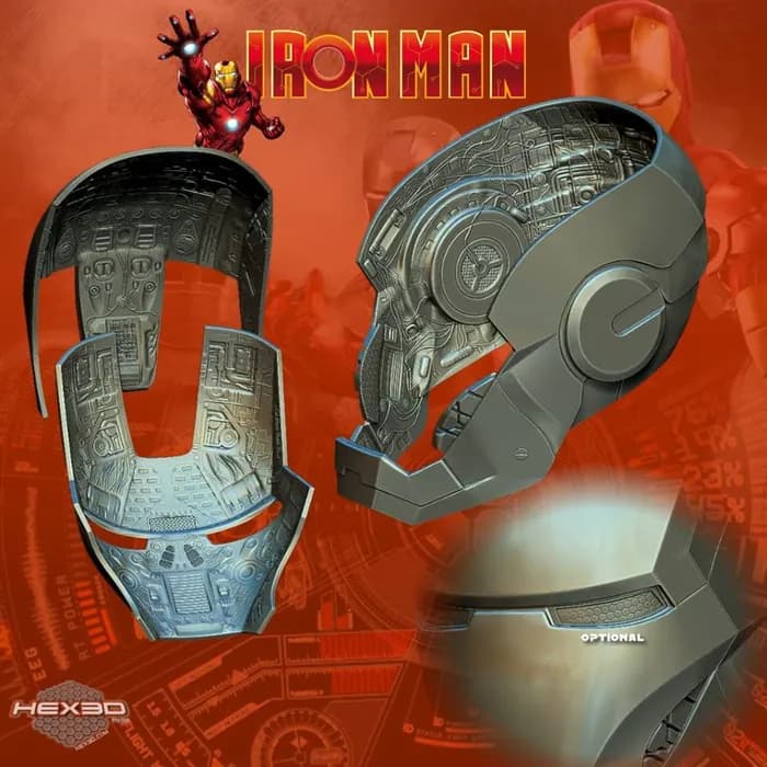 STL - Casco de Iron Man MK3 render 3