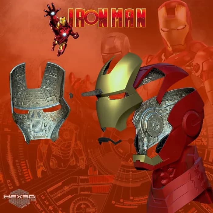 STL - Casco de Iron Man MK3 render 4