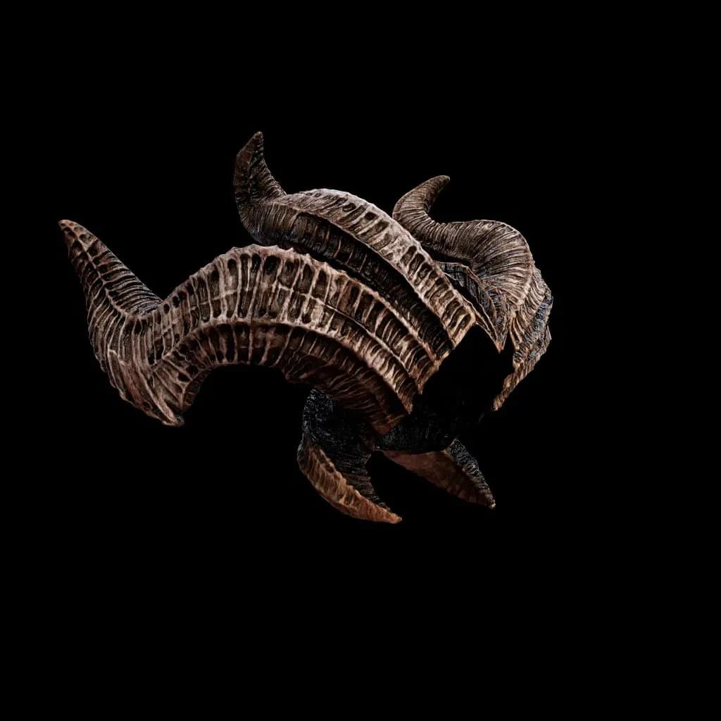 STL - Casco de Lilith con cuernos