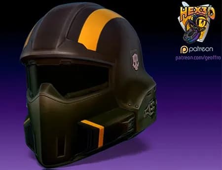 STL - Casco de piloto futurista