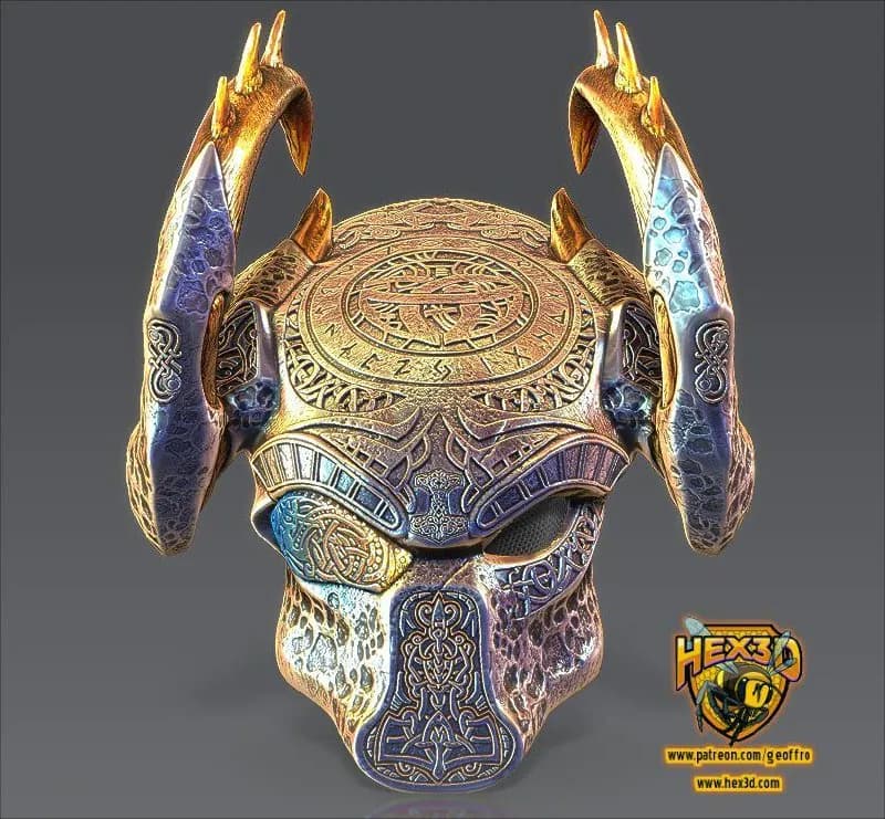 STL - Casco de Predator Vikingo