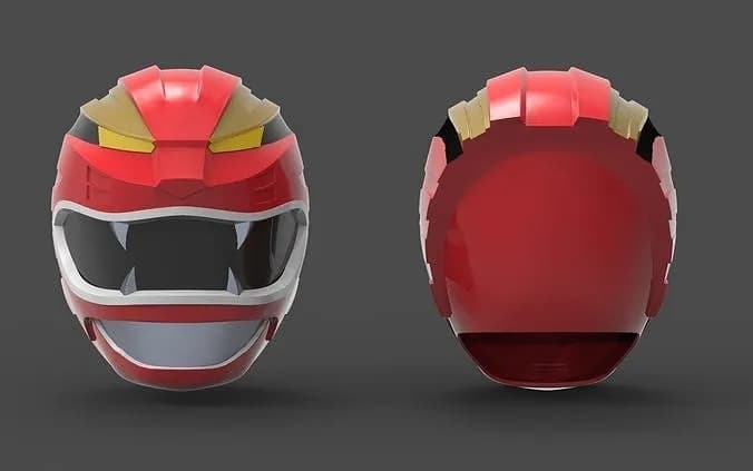 STL - Casco de ranger rojo