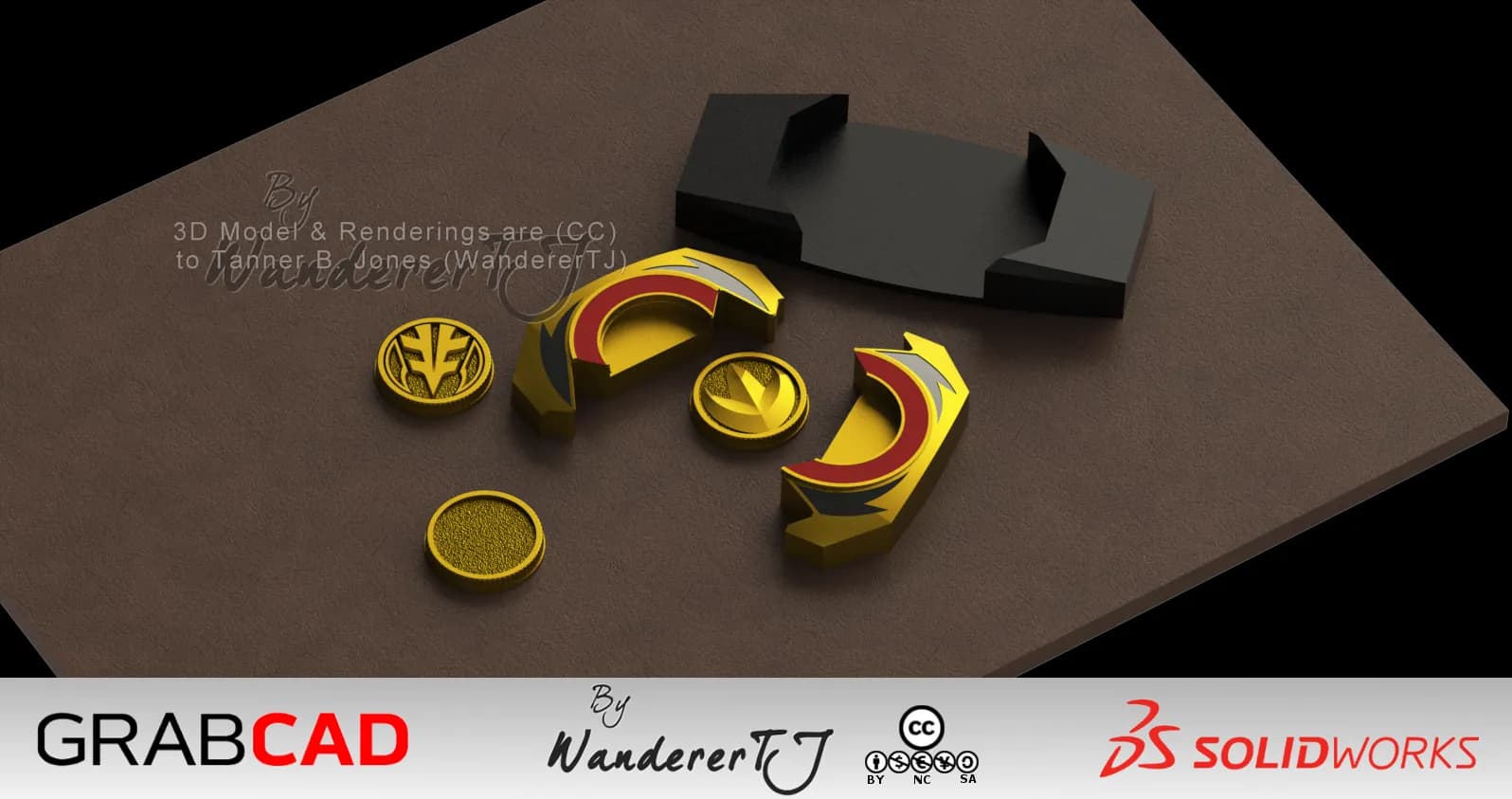 STL - Casco de ranger rojo render 4