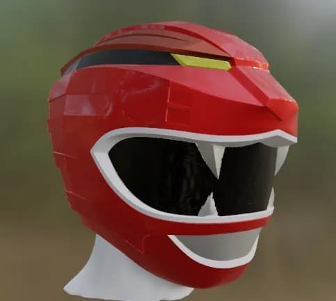 STL - Casco de Ranger Rojo Estilo Leão