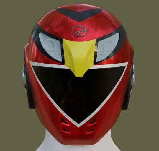 STL - Casco de Ranger Rojo RPM