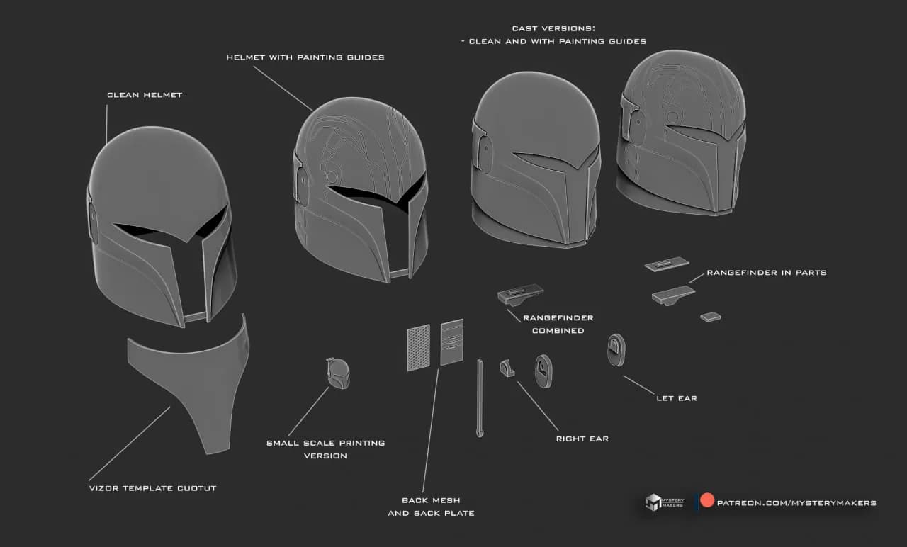 STL - Casco de Sabine Wren render 2