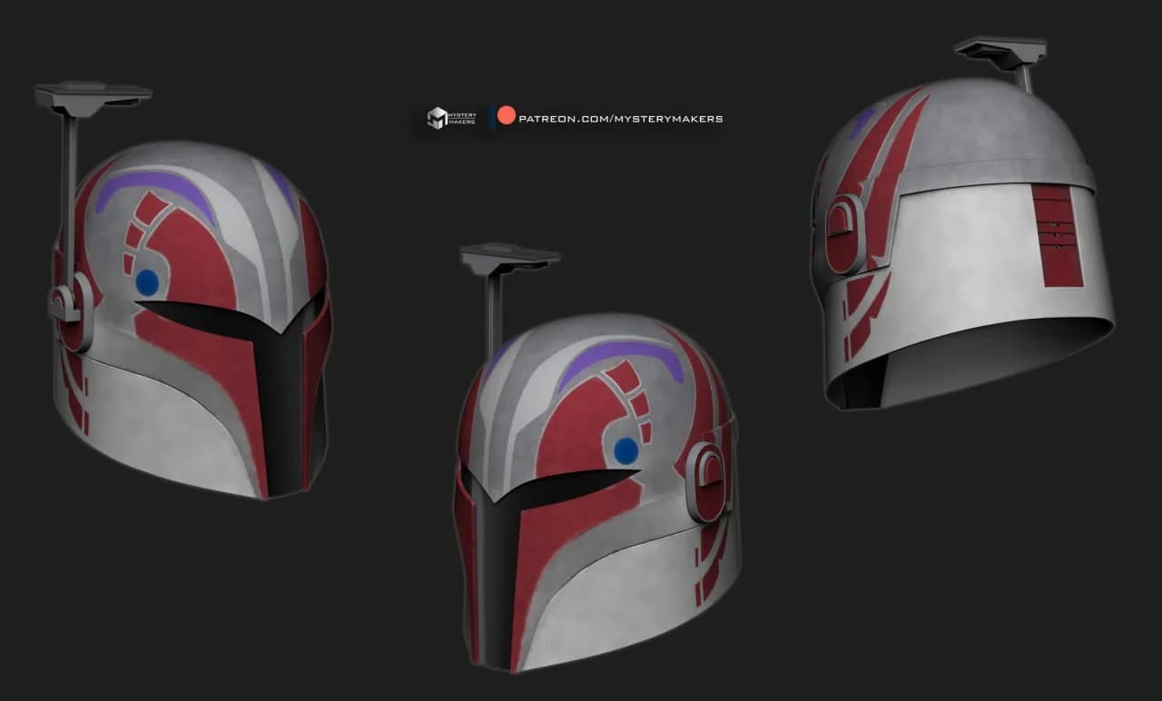 STL - Casco de Sabine Wren render 3