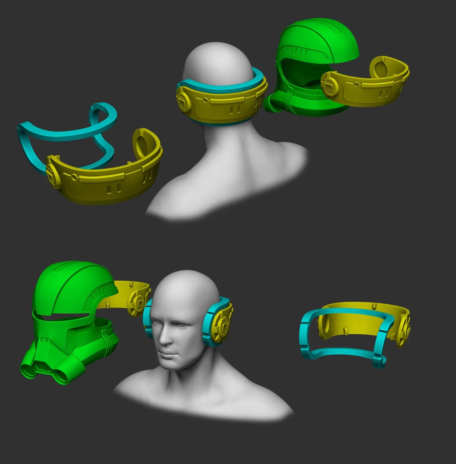 STL - Casco de soldado Echo Bad Batch render 2