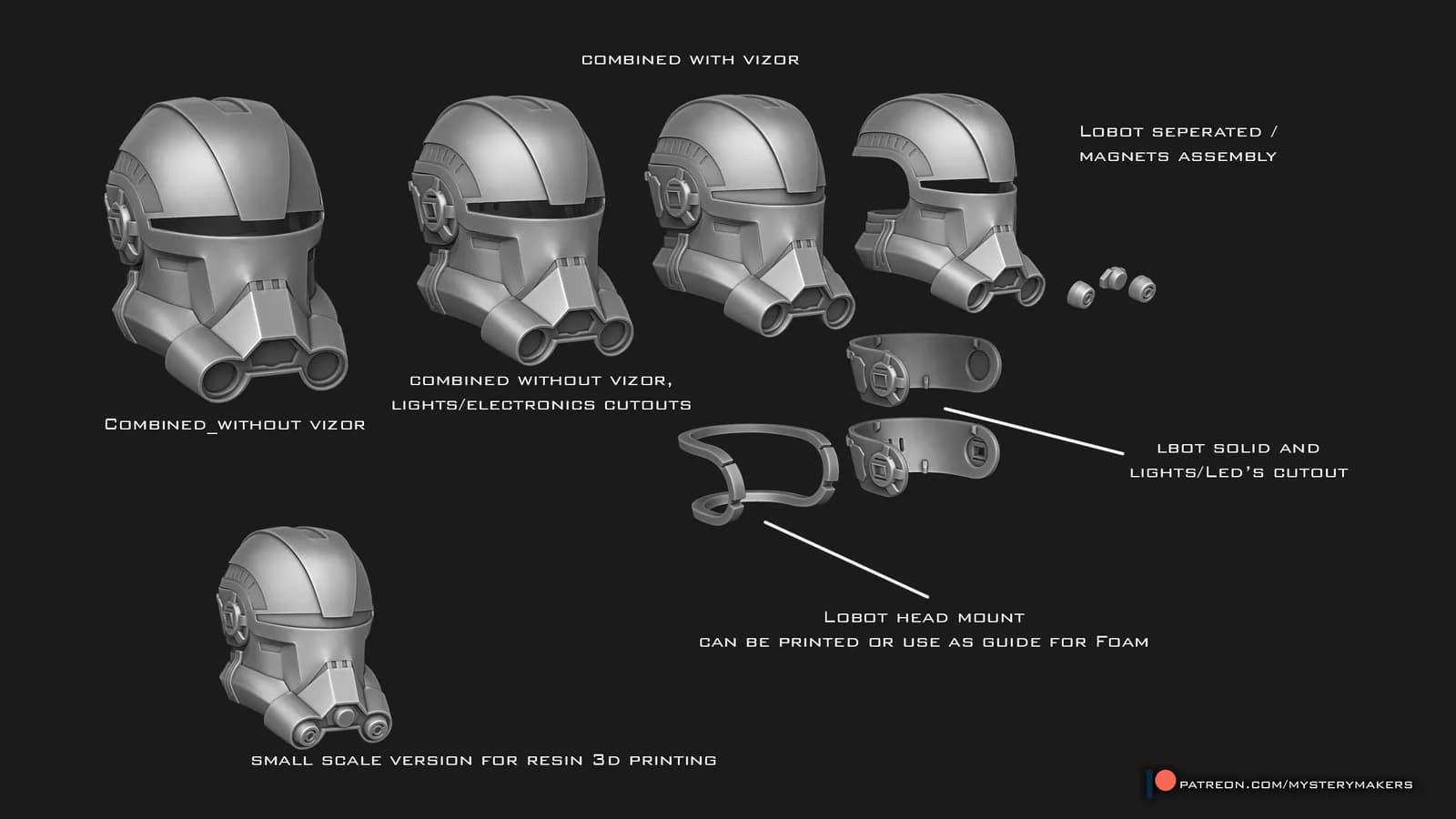 STL - Casco de soldado Echo Bad Batch render 4