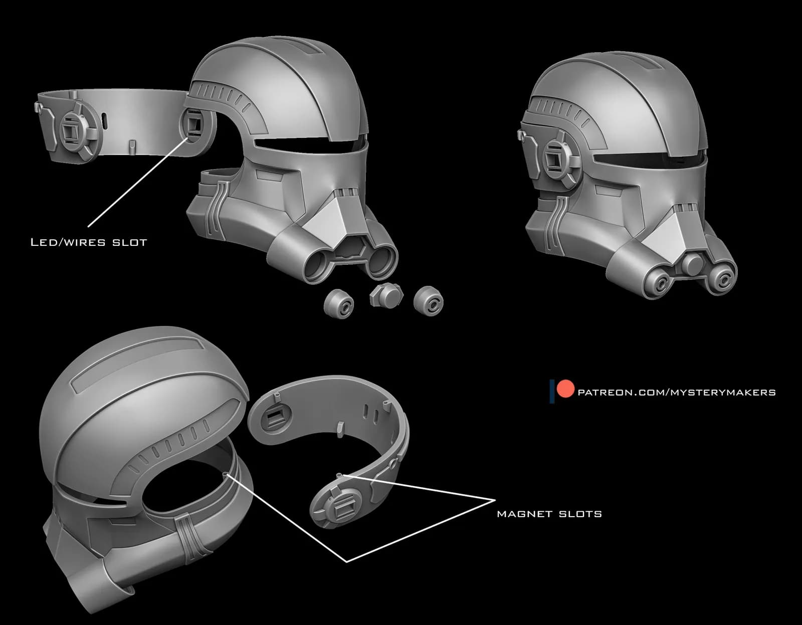 STL - Casco de soldado Echo Bad Batch render 5