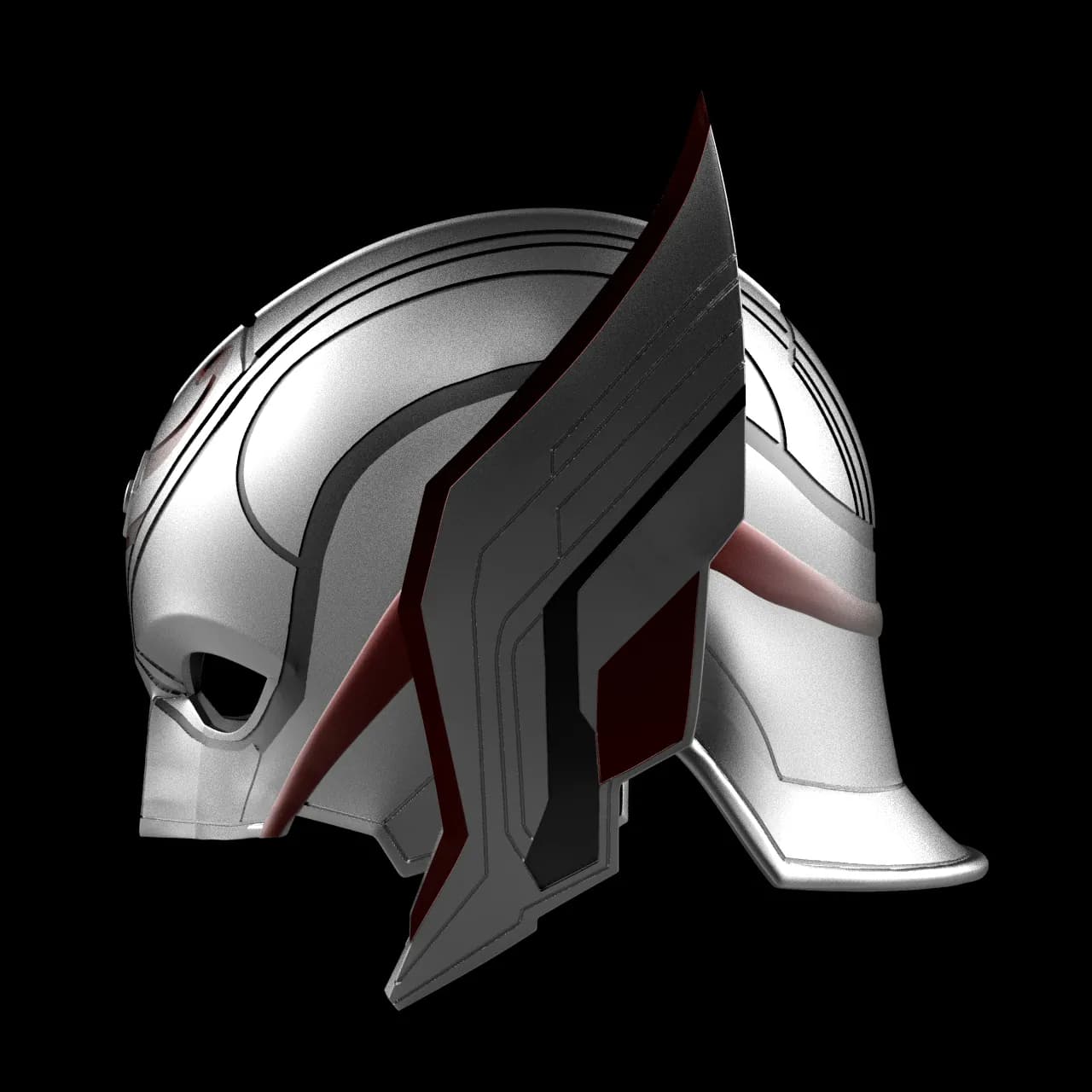 STL - Casco de Thor estilo Lady render 5