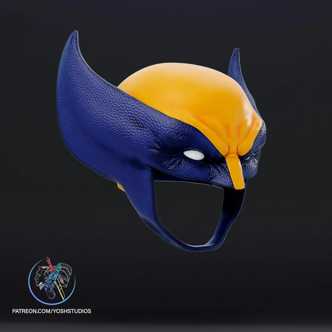 STL - Casco de Wolverine Estilo Cómic render 4