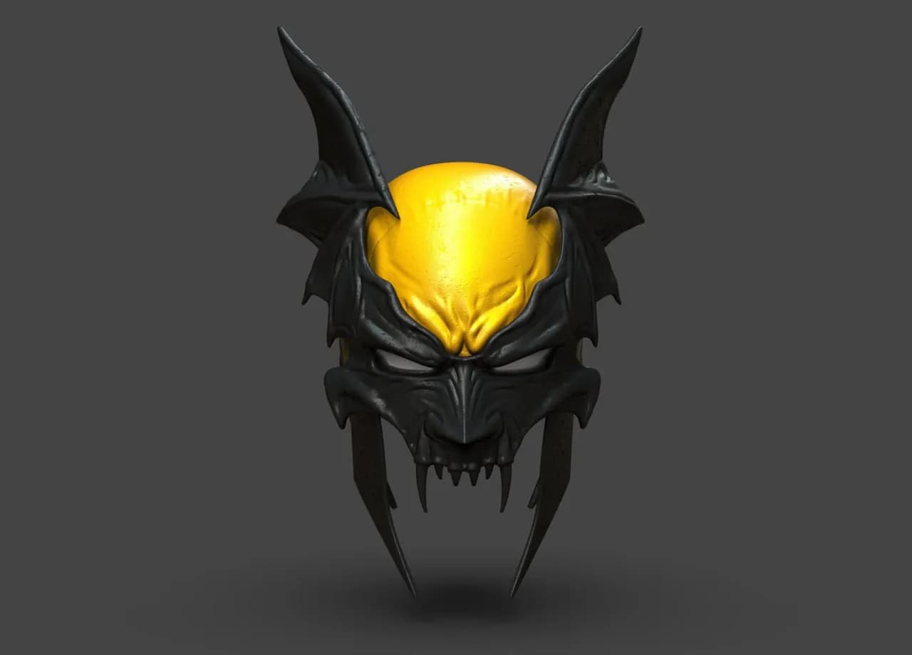 STL - Wolf style helmet with claws