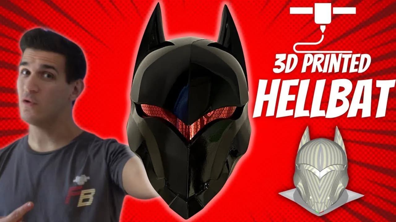 STL - 3D Printed Hellbat Helmet