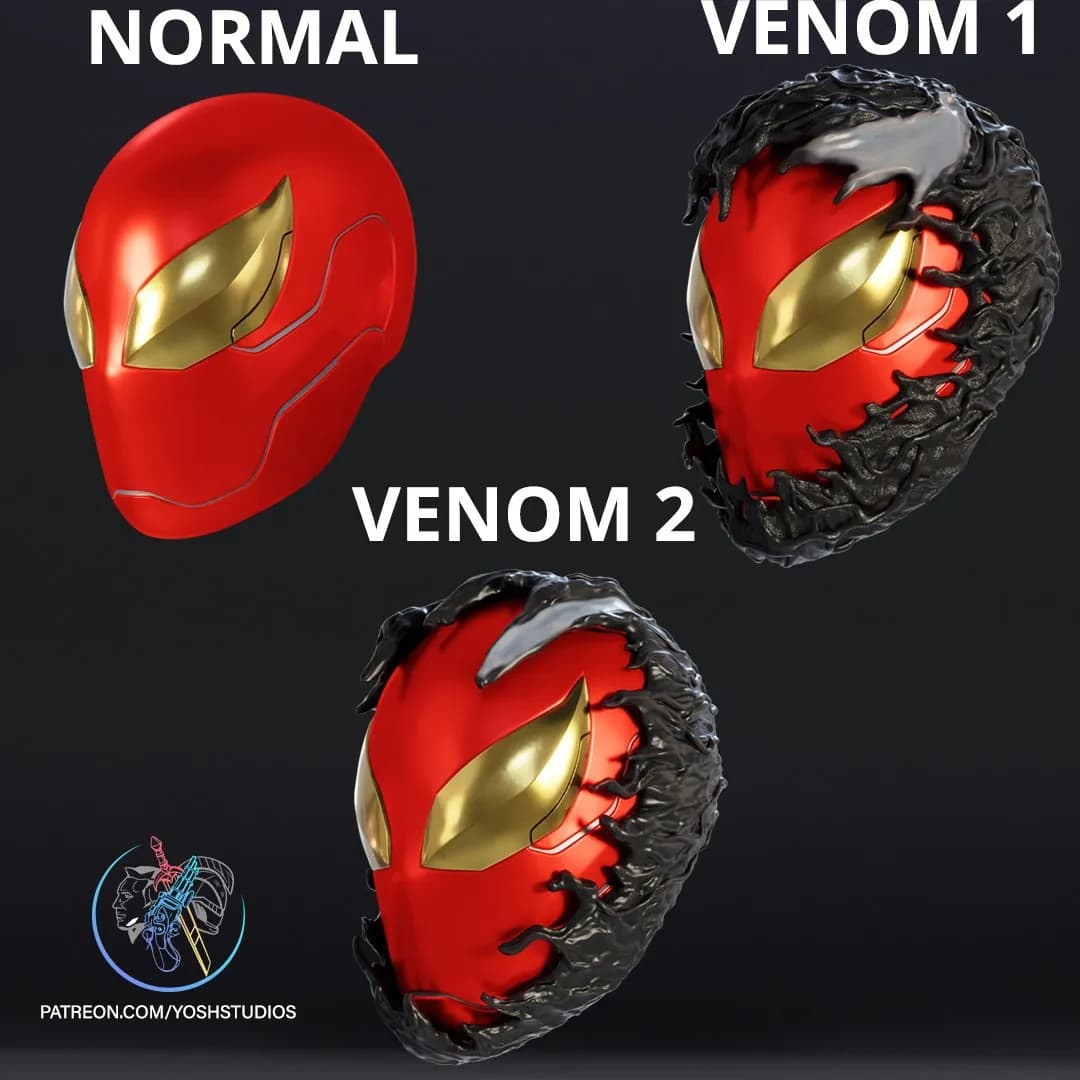 STL - Casco Iron Spider con Venom