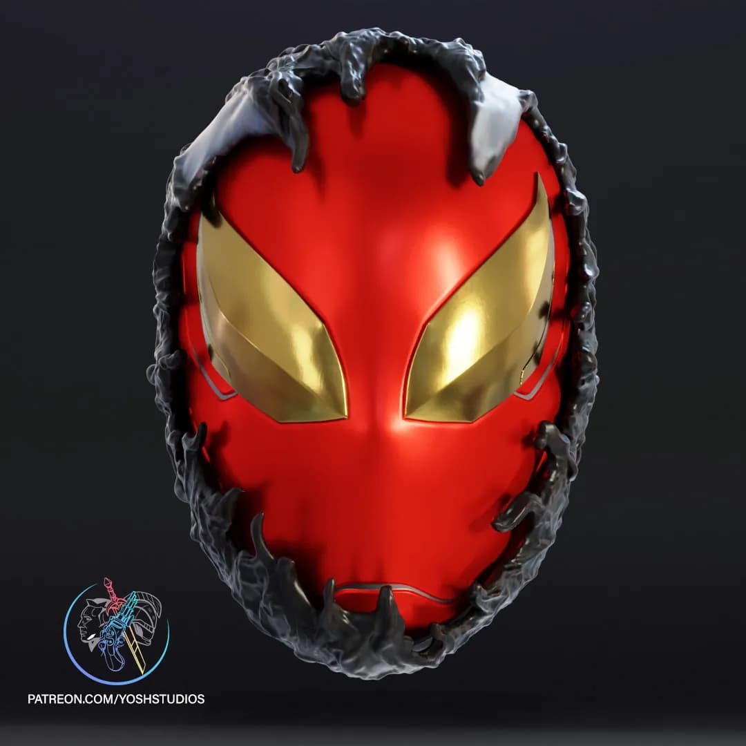 STL - Casco Iron Spider con Venom render 2
