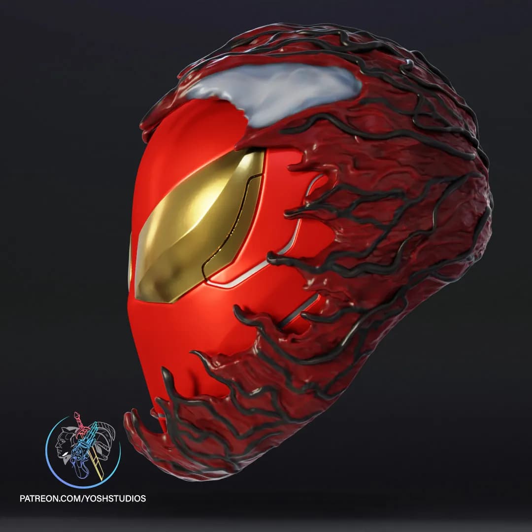 STL - Casco Iron Spider con Venom render 3