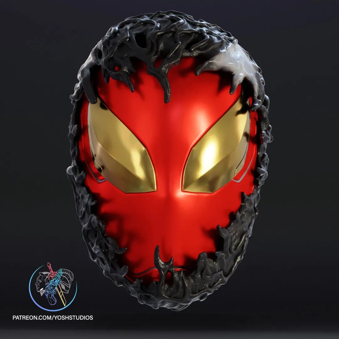 STL - Casco Iron Spider con Venom render 5