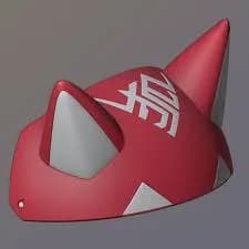 STL - Casco Kitsune Estilo Anime