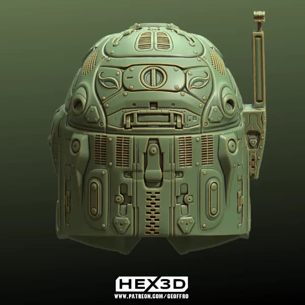 STL - Casco Mandalorian Arte Orfebrería render 2
