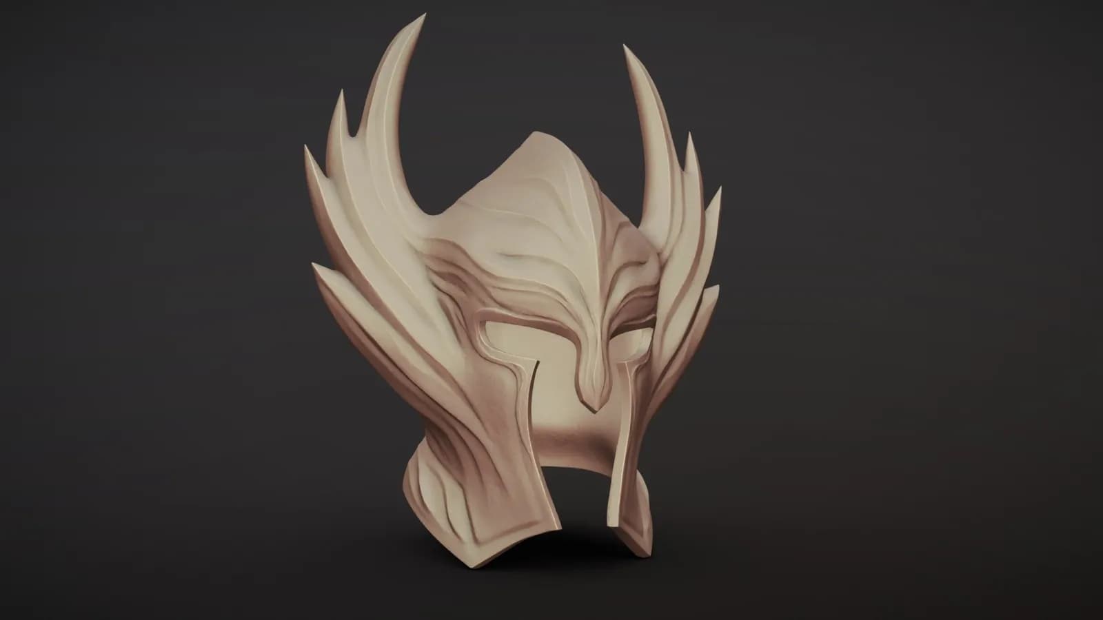 STL - Casco medieval de fantasía render 2
