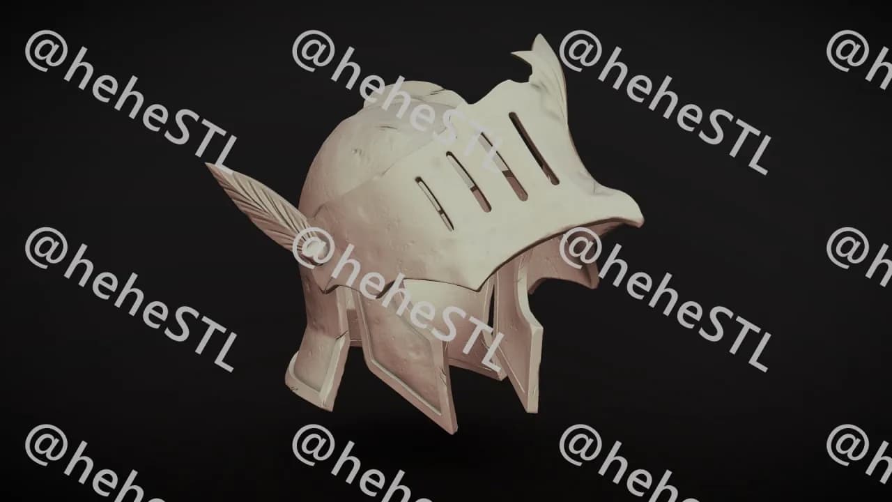 STL - Casco Medieval Estilo Guerrero