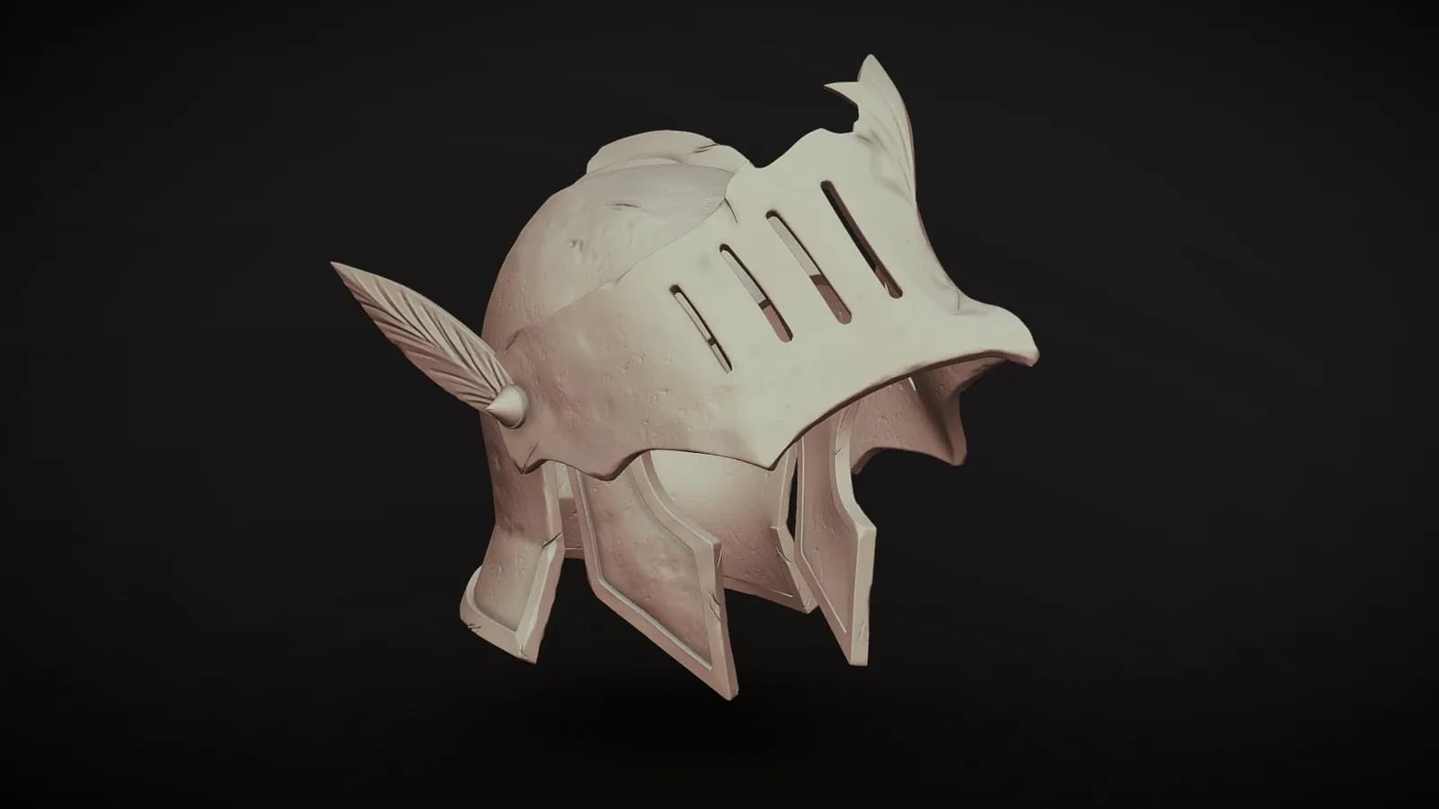 STL - Casco Medieval Estilo Guerrero render 2