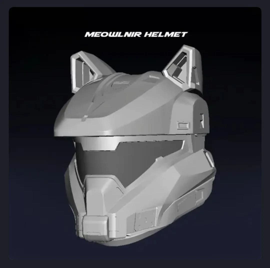 STL - Casco "Meowlnir" inspirado en Halo