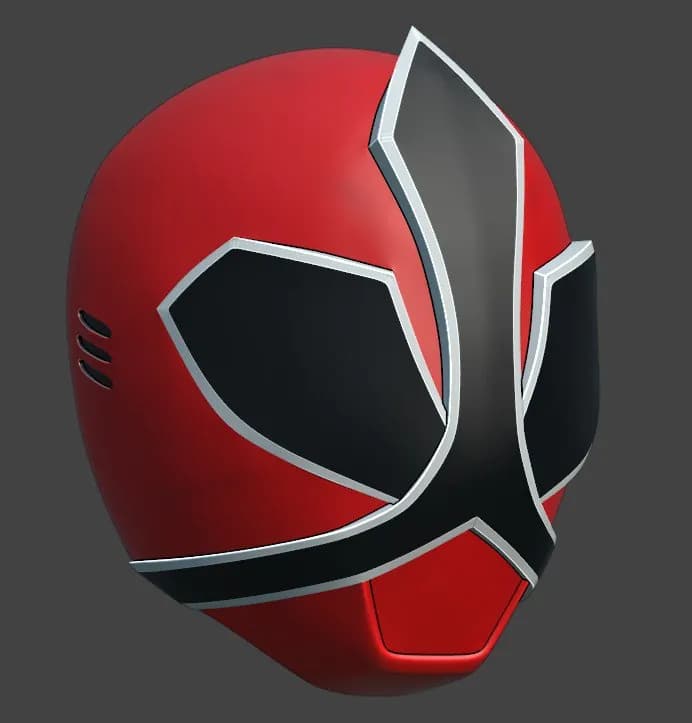 STL - Casco Samurai Rojo