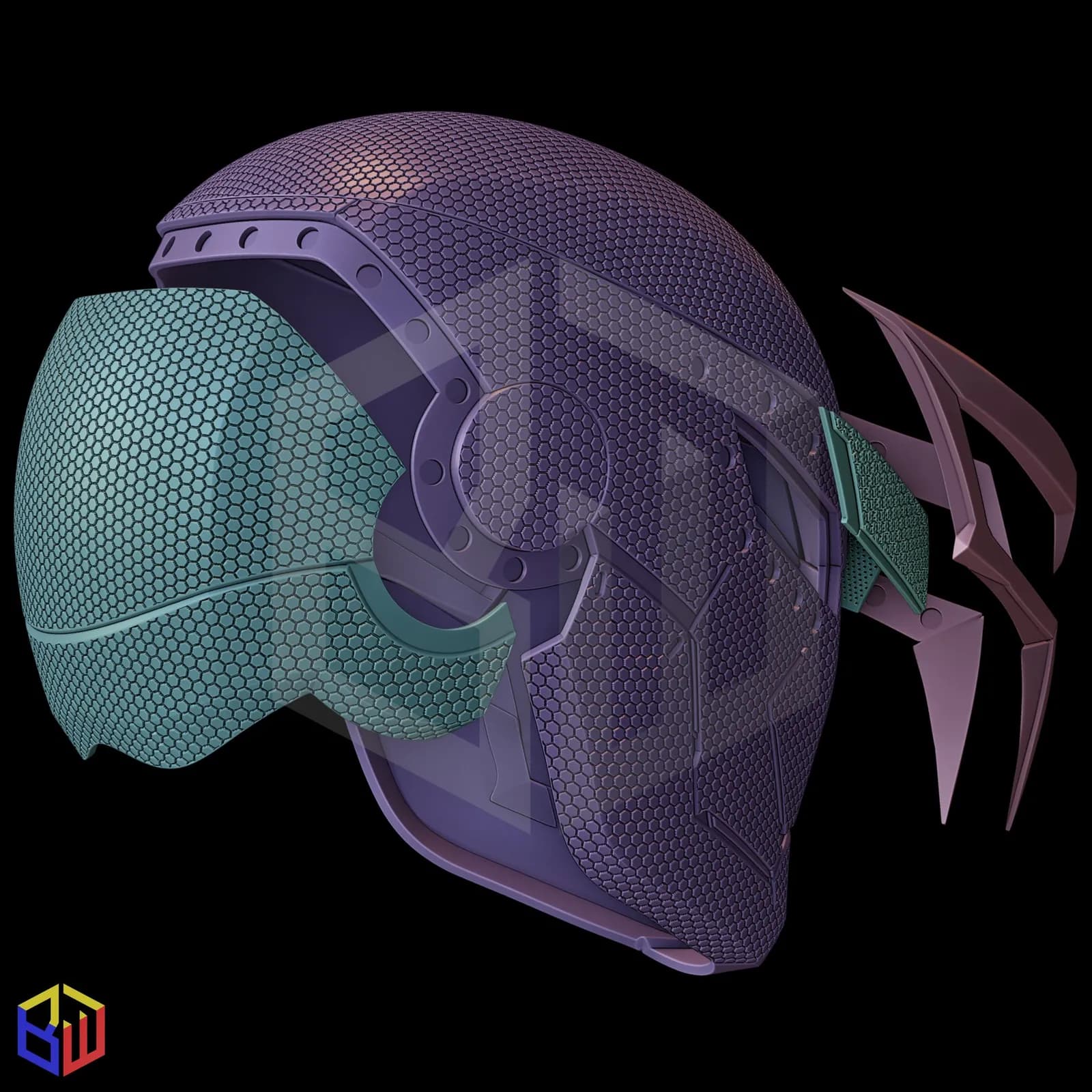 STL - Casco Spider Man 2099 Versión 2 render 5