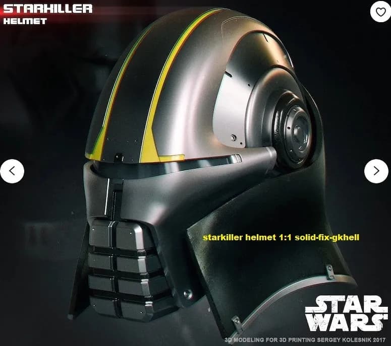 STL - Casco Starkiller de Star Wars
