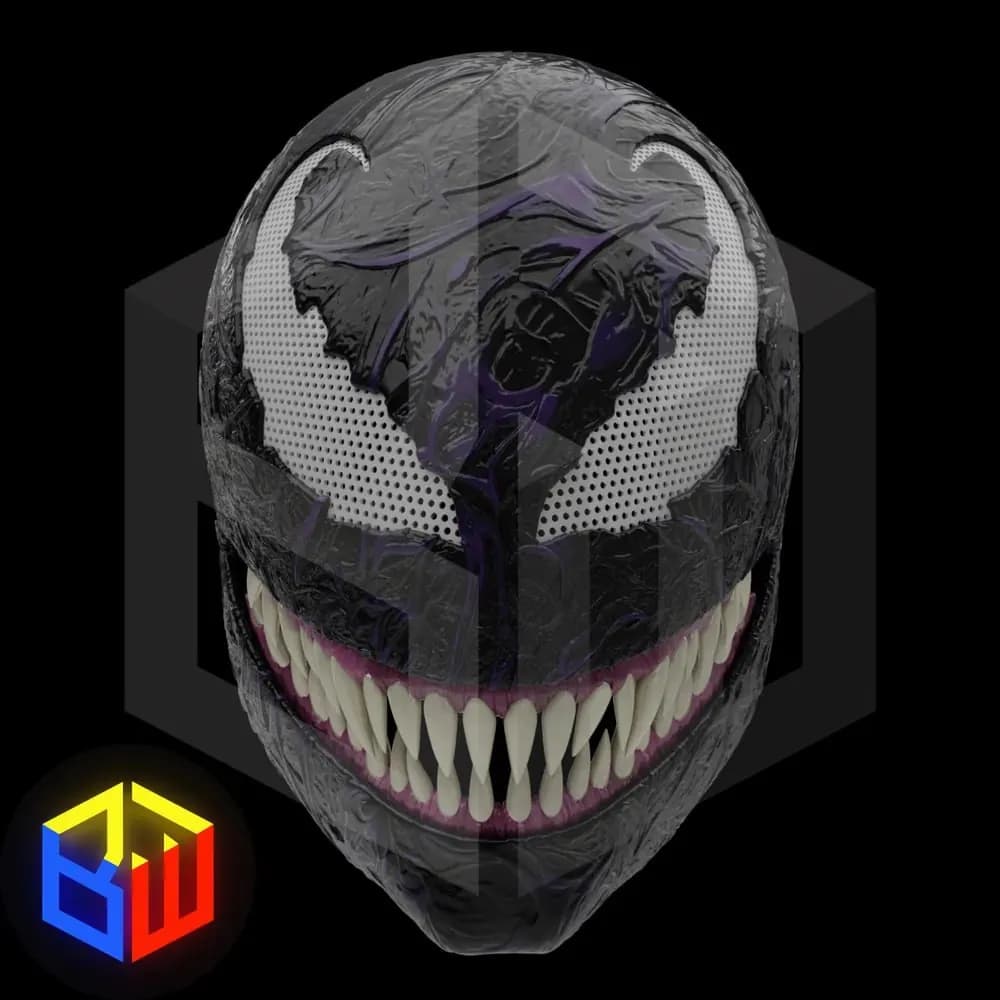 STL - Casco Venom con mandíbula móvil