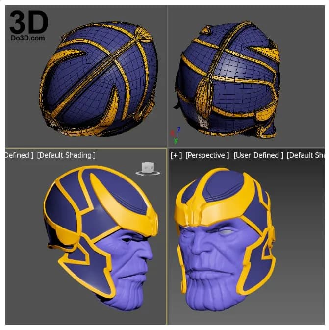 STL - Casco y armazón de Thanos