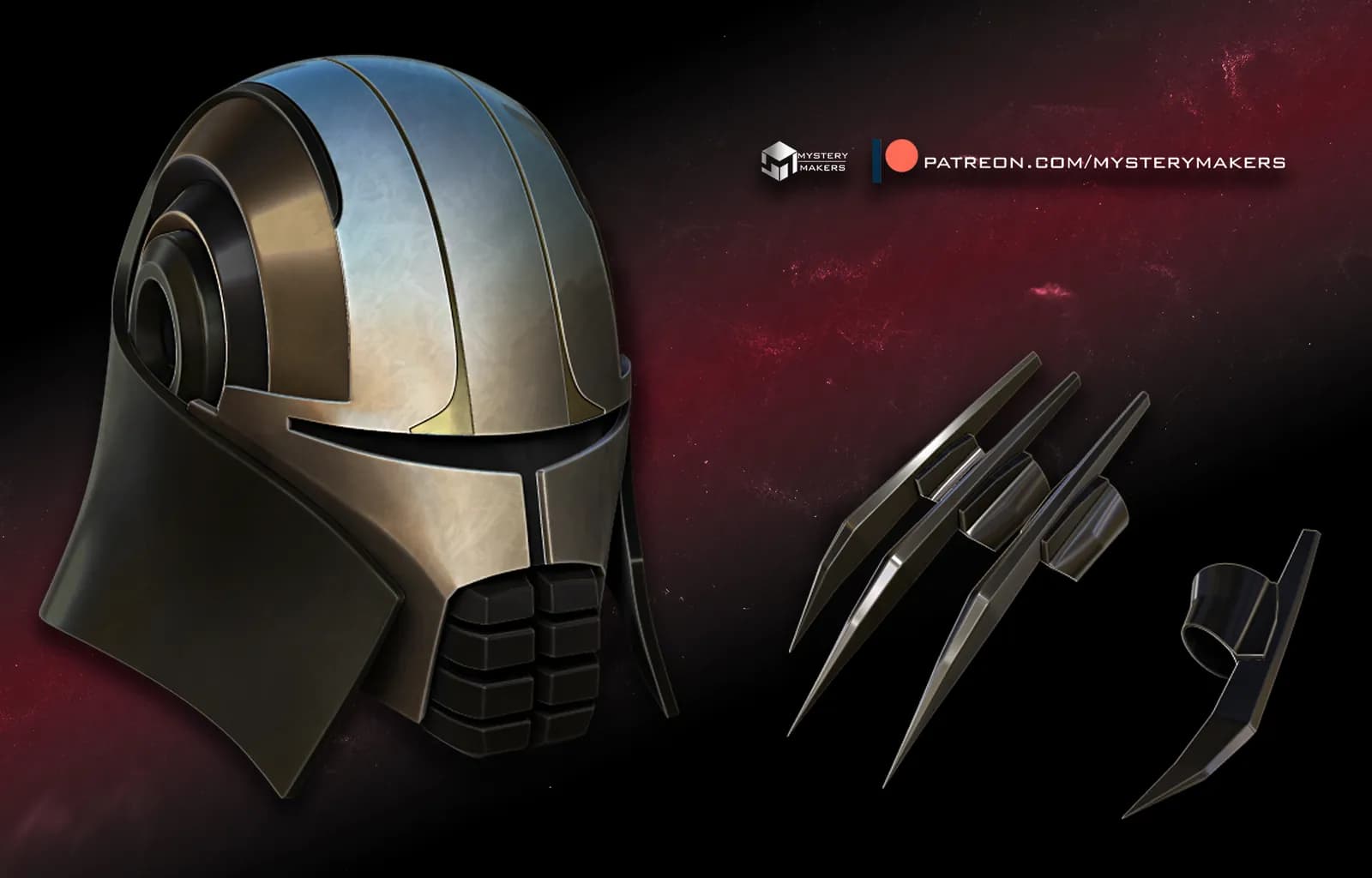 STL - Casco y propulsores de Boba Fett render 5