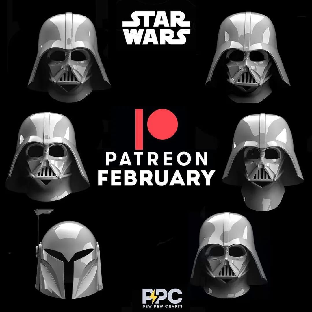 STL - Cascos Star Wars x 6