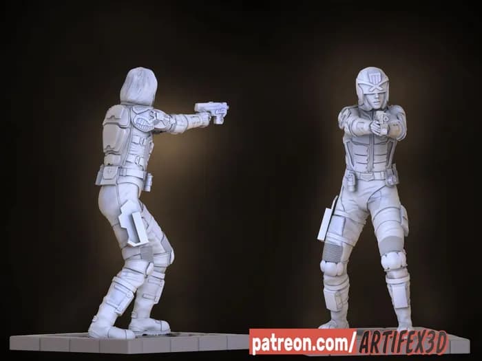 STL - Cassandra Anderson Juez Dredd render 2