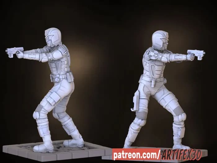 STL - Cassandra Anderson Juez Dredd render 3