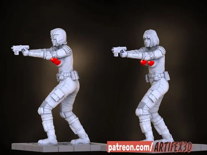 STL - Cassandra Anderson Juez Dredd render 4